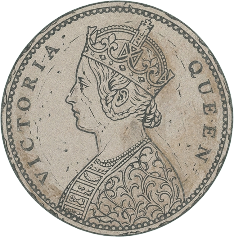 British India Coin Illustration